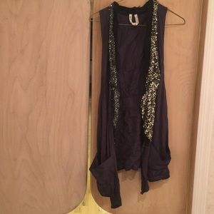 Free People vest with silver sequins